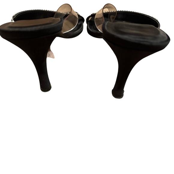 Vintage Dee Dee Size Shoes  10 2 1/2” heels with Rhinestone and Clear Straps - Picture 4 of 8